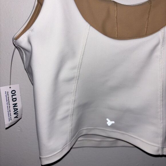 Old Navy Women’s Light Support PowerSoft Go Dry Longline Sports Bra White XS NWT - Picture 9 of 15